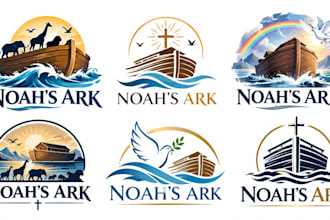 design a professional religious, christian  biblical faith, church noah ark logo