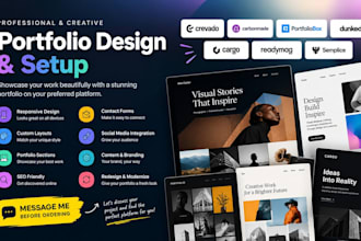 design crevado carbonmade portfoliobox dunked cargo readymag semplice website