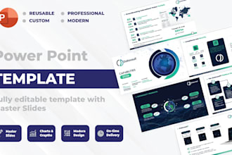 create a professional powerpoint template with master slides