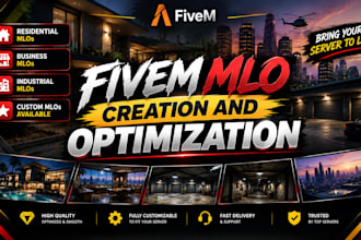 design, edit, fix mlo interiors, maps and props for fivem