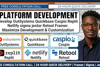 develop outsystems quickbase caspio replit netlify sigma jestor retool framer