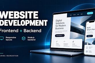 develop your website frontend and backend