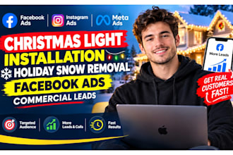christmas light installation holiday snow removal facebook ads commercial leads