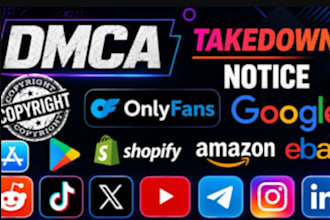 remove takedown delete google, x, yt, instagram, facebook, tiktok ubder dmca