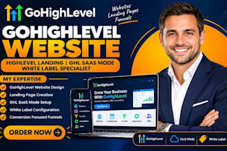 build gohighlevel website ghl landing page ghl saas mode white label specialist