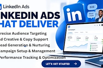 setup manage and optimize linkedin ads campaigns for b2b lead