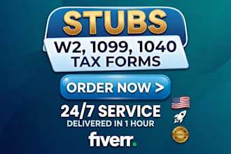prepare stubs, w2, 1040, 1090 tax forms for you and your employees
