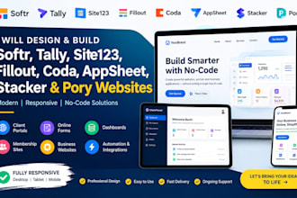 design softr portals tally site1234 fillout coda  appsheet stacke pory website