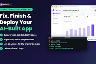 fix, finish and deploy your lovable, claude code, base44 or bolt app