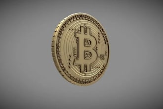 create a 3d crypto coin model for cnc engraving, carving and 3d printing