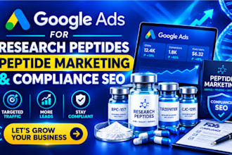 run google ads in research peptides, peptide marketing and compliance SEO