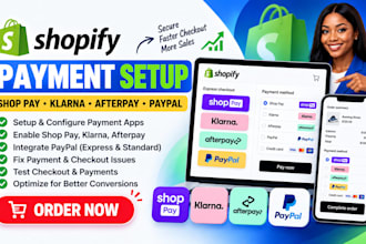 setup shopify payment apps shop pay klarna afterpay paypal