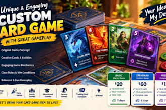 create unique custom card game with great gameplay