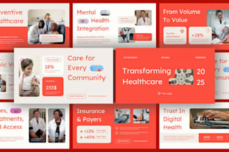 design healthcare presentations webinar slides  sponsorship conference decks