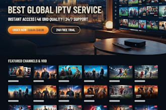 design a high converting iptv website with user dashboard and billing