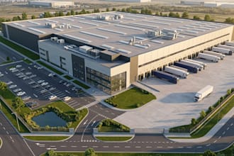 design 3d warehouse, factory and industrial buildings