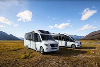 design 3d motorhome caravan, rv, camper van, luxury mobile home visualization