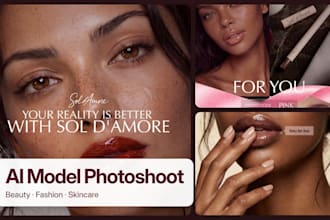 create realistic ai model photoshoot for beauty and fashion