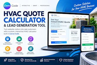 build a canva code hvac quote calculator and lead generation tool for US firms