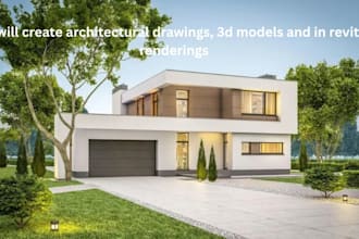create architectural drawings, 3d models and in revit renderings
