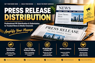 do a press release distribution, PR distribution and media outreach
