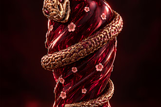 create 3d perfume bottles and decorative product models