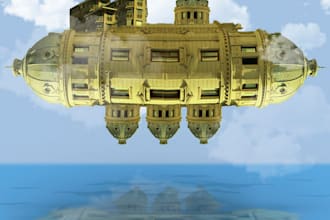 create a surreal and creative photo manipulation