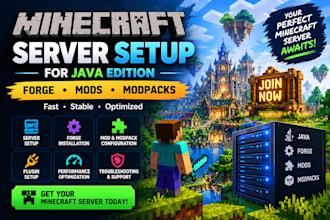 create minecraft server setup, forge, optimized modpack and mods javaminecraft