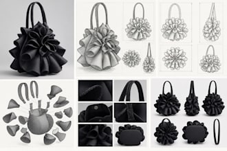 design fashion bag, tote bag, diamond sculptural bag, jewelled pouch, knot bag