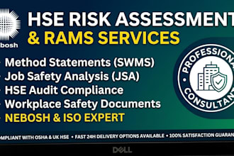 write professional hse risk assessment, jsa, and method statement