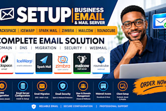 setup rackspace email icewarp spark mail zimbra mailcow roundcube business email