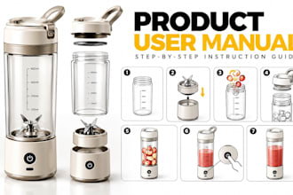 create professional product user manuals and step by step instruction guide