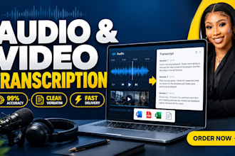 provide clean verbatim audio transcription or video into a text transcript