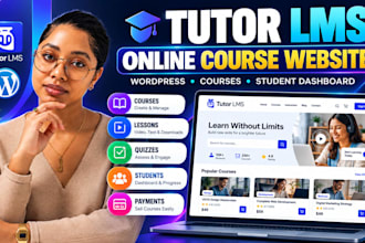 build tutor lms wordpress online course website elearning platform