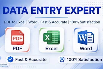 do accurate data entry typing and virtual assistant tasks