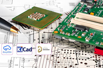 design your pcb schematics, pcb layout, pcb board on altium kicad or easyeda