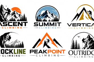 design a professional mountain, adventure, outdoor hiking, fitness climbing logo