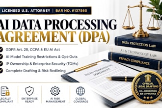 draft an ai data processing agreement for your business