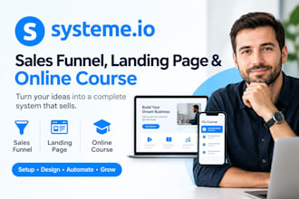build systeme io sales funnel systeme io landing page or systemeio online course