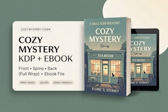 design a cozy mystery book cover for KDP and ebook