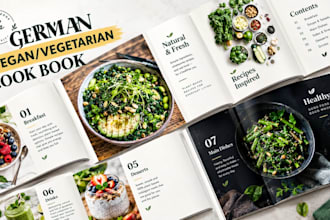 format and edit your german vegan cookbook or recipe book