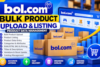 do bol com bulk product upload, listing and product data management