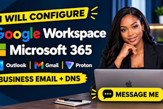 configure googleworkspace microsoft 365 outlook gmail proton business email dns