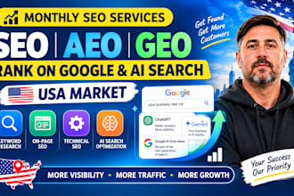 do SEO aeo, GEO service to rank on google ranking or ai ranking in USA