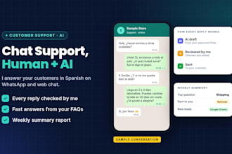 be your spanish customer support agent for live chat and whatsapp