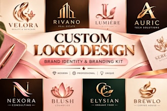 design a modern logo brand identity and branding kit