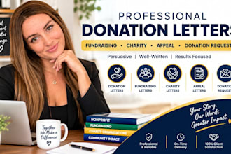 write professional donation, fundraising, charity and appeal letters