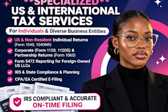 us UK tax return preparation, filing, bookkeeping and business tax