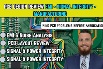 review your pcb for emi, signal integrity and manufacturing issues