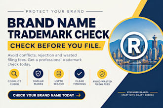 check your brand name for trademark conflicts before filing